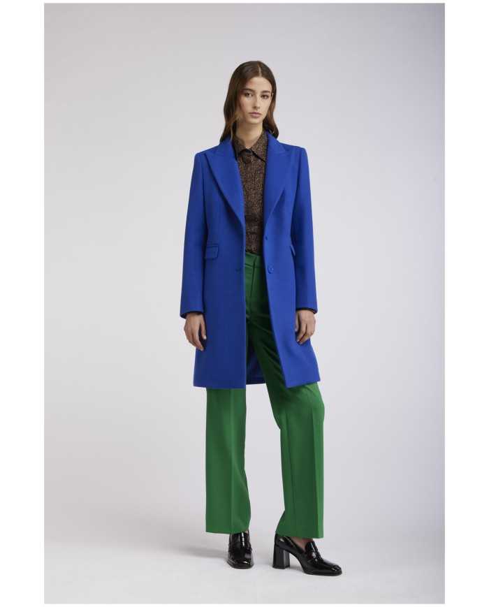 CafèNoir Cappotto monopetto Azzurro - Glamour Calzature