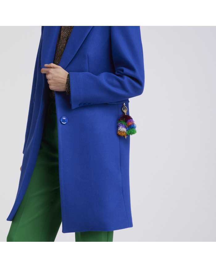 CafèNoir Cappotto monopetto Azzurro - Glamour Calzature