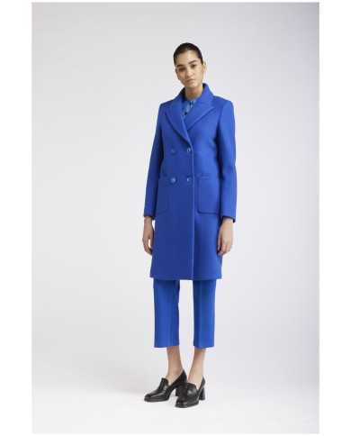 CafèNoir Cappotto monopetto Azzurro - Glamour Calzature