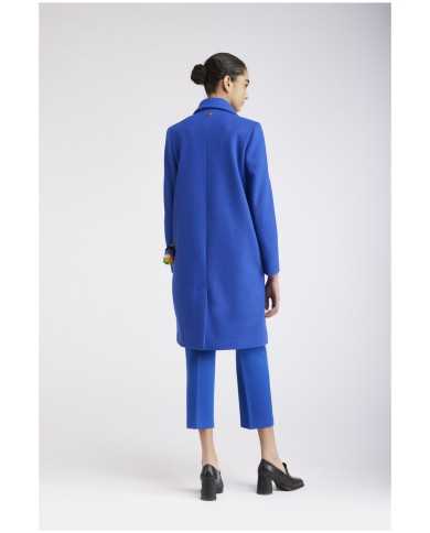 CafèNoir Cappotto monopetto Azzurro - Glamour Calzature