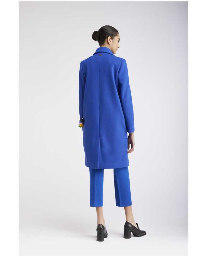 CafèNoir Cappotto monopetto Azzurro - Glamour Calzature