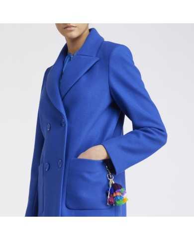 CafèNoir Cappotto monopetto Azzurro - Glamour Calzature