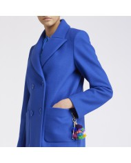 CafèNoir Cappotto monopetto Azzurro - Glamour Calzature