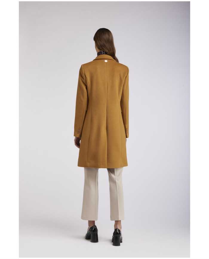 CafèNoir Cappotto monopetto Cuoio - Glamour Calzature