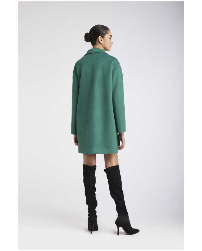 CafèNoir Cappotto monopetto Verde - Glamour Calzature