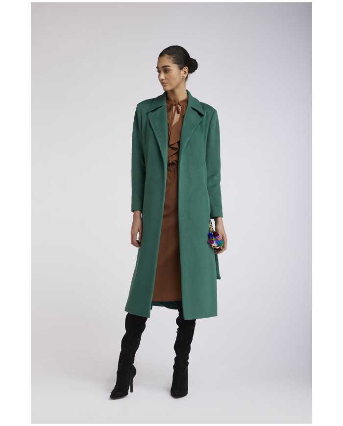 CafèNoir Cappotto svasato Verde - Glamour Calzature