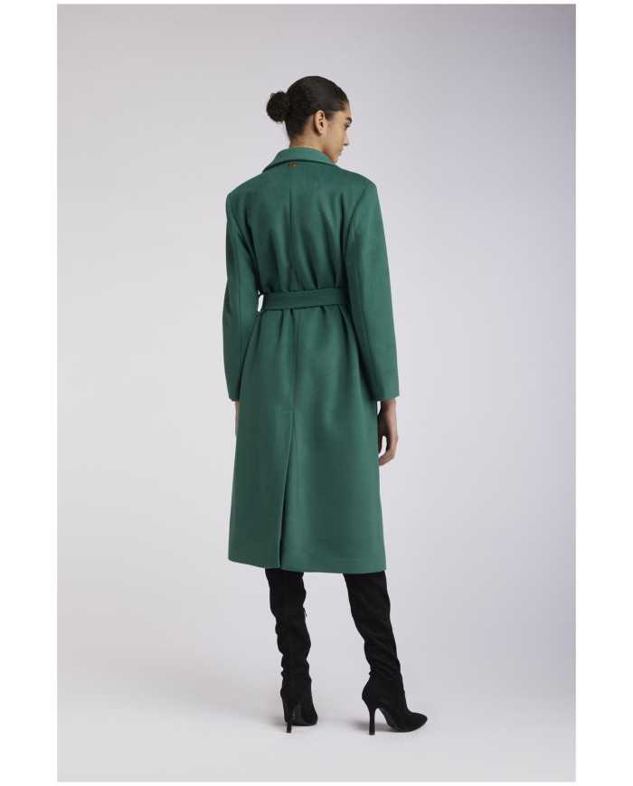 CafèNoir Cappotto svasato Verde - Glamour Calzature