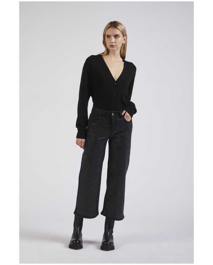 CafèNoir Jeans stretch con strass Nero - Glamour Calzature CafèNoir Jeans stretch con strass Nero - Glamour Calzature