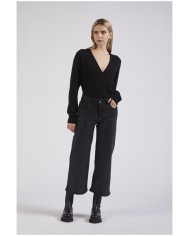 CafèNoir Jeans stretch con strass Nero - Glamour Calzature