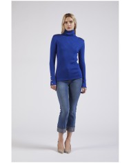 CafèNoir Maglia a collo alto Azzurro - Glamour Calzature CafèNoir Maglia a collo alto Azzurro - Glamour Calzature