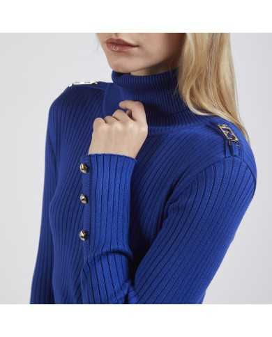 CafèNoir Maglia a collo alto Azzurro - Glamour Calzature CafèNoir Maglia a collo alto Azzurro - Glamour Calzature