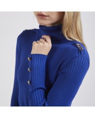 CafèNoir Maglia a collo alto Azzurro - Glamour Calzature CafèNoir Maglia a collo alto Azzurro - Glamour Calzature