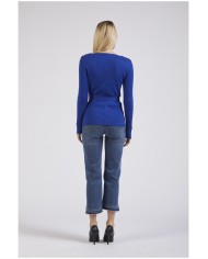 CafèNoir Cardigan incrociato Azzurro - Glamour Calzature