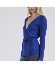 CafèNoir Cardigan incrociato Azzurro - Glamour Calzature
