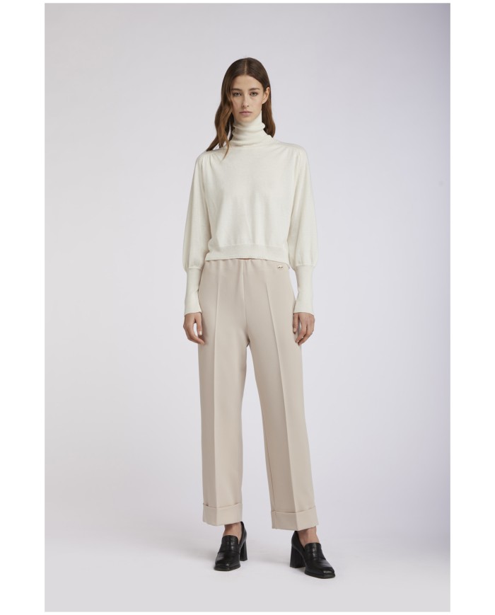 CafèNoir Maglia collo alto Avorio - Glamour Calzature