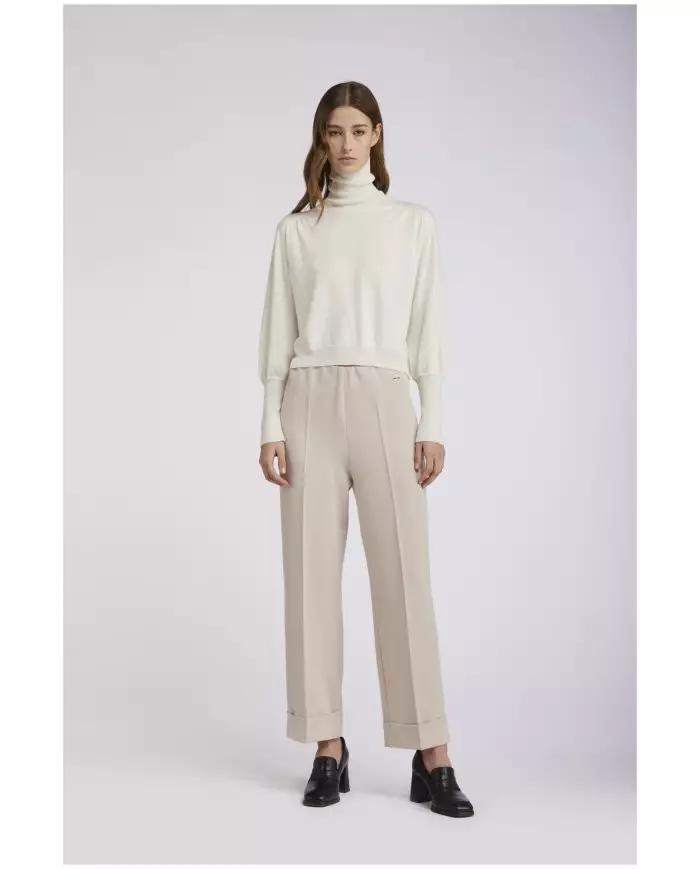 CafèNoir Maglia collo alto Avorio - Glamour Calzature