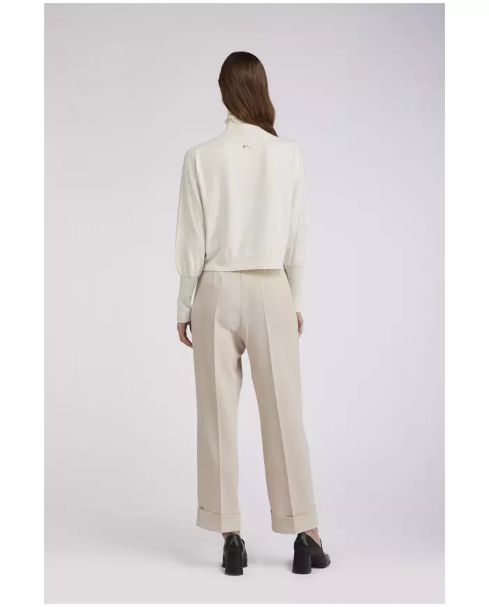 CafèNoir Maglia collo alto Avorio - Glamour Calzature