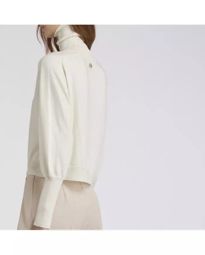 CafèNoir Maglia collo alto Avorio - Glamour Calzature