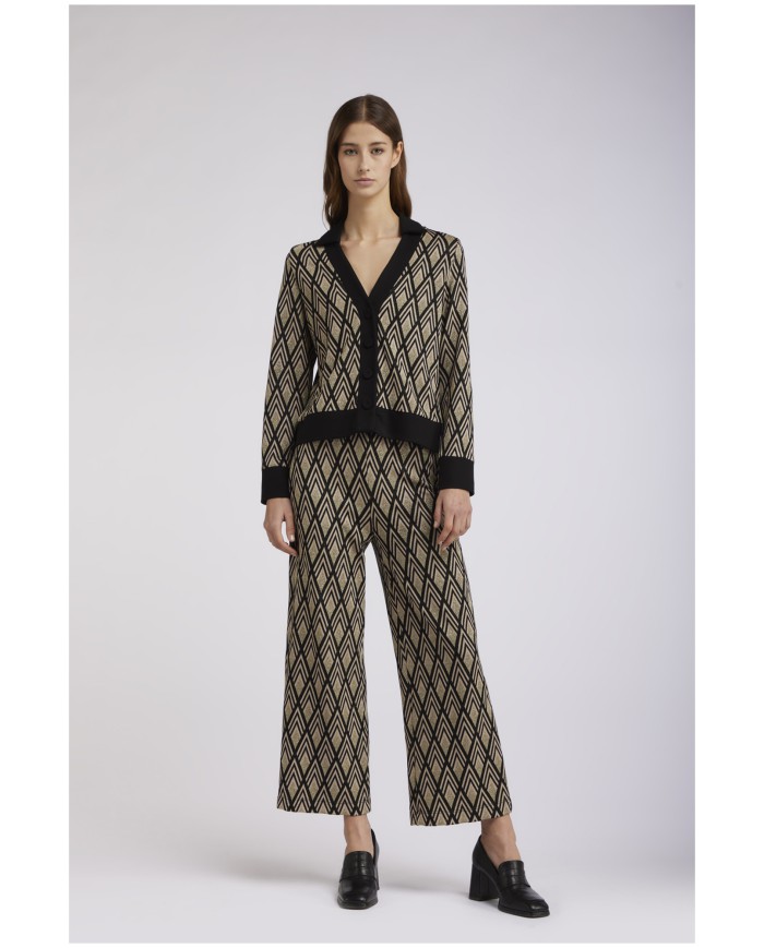 CafèNoir Cardigan rombi Beige - Glamour Calzature