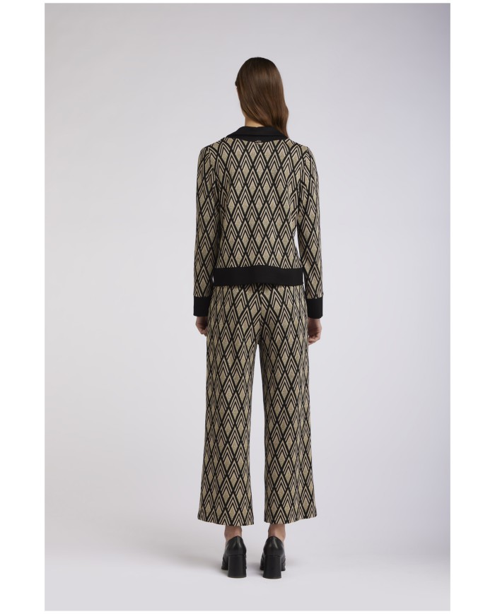 CafèNoir Cardigan rombi Beige - Glamour Calzature