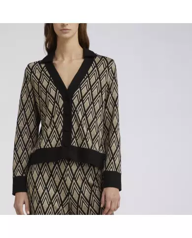 CafèNoir Cardigan rombi Beige - Glamour Calzature