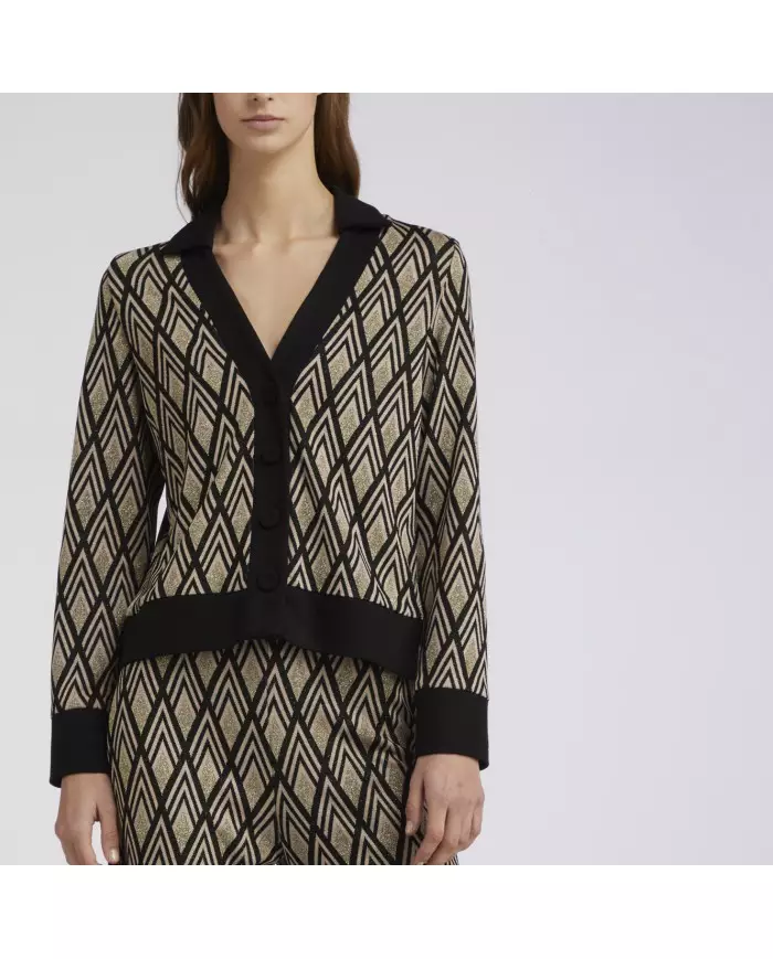 CafèNoir Cardigan rombi Beige - Glamour Calzature
