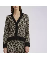 CafèNoir Cardigan rombi Beige - Glamour Calzature