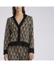 CafèNoir Cardigan rombi Beige - Glamour Calzature