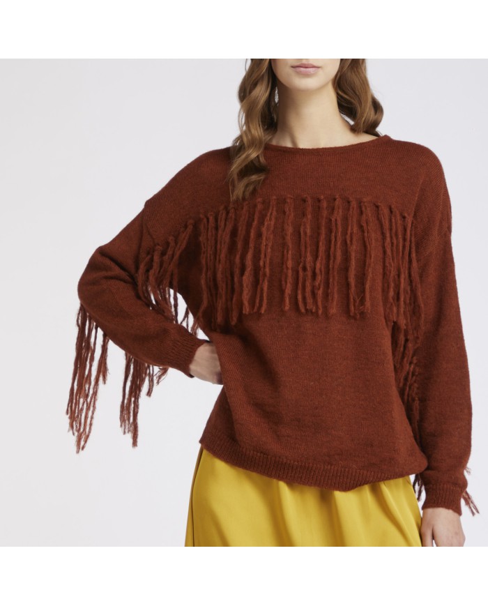 CafèNoir Maglia frange T.Moro - Glamour Calzature