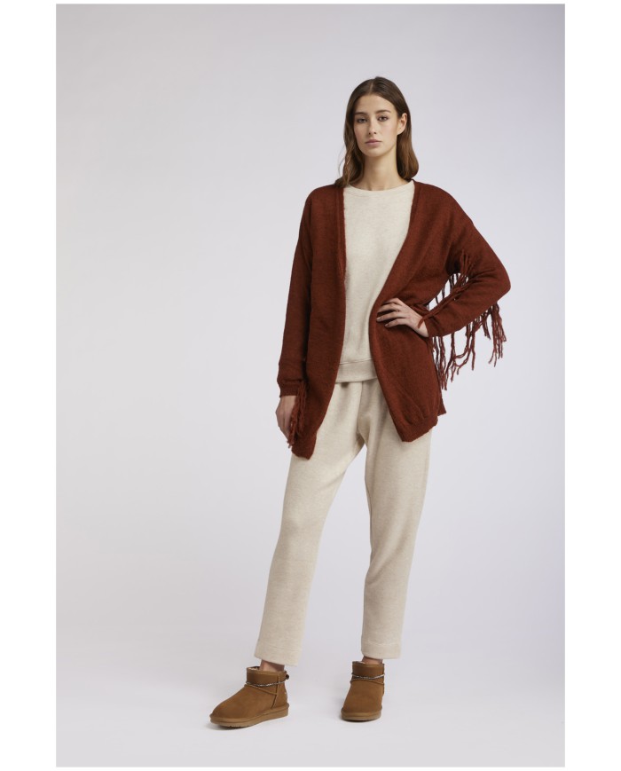 CafèNoir Cardigan con frange T.Moro - Glamour Calzature