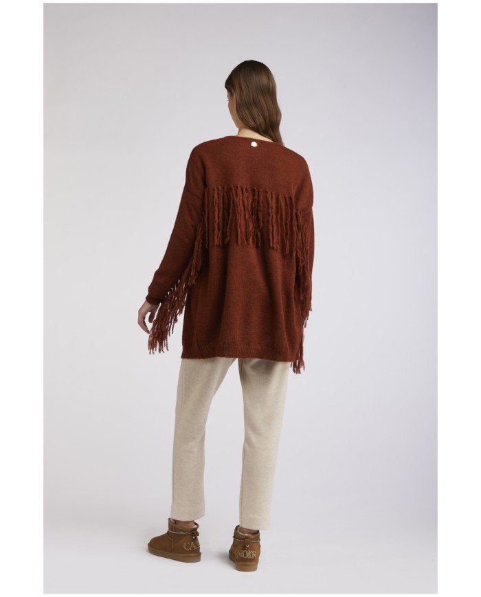 CafèNoir Cardigan con frange T.Moro - Glamour Calzature