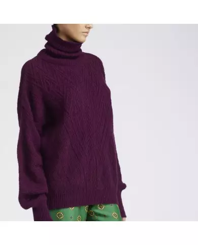 CafèNoir Maglione collo alto Viola - Glamour Calzature