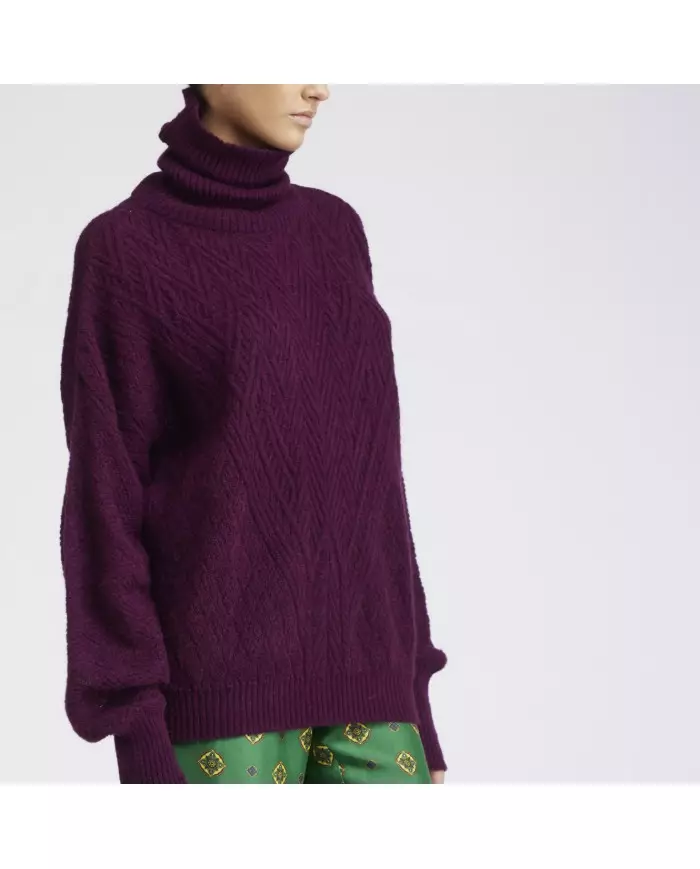 CafèNoir Maglione collo alto Viola - Glamour Calzature