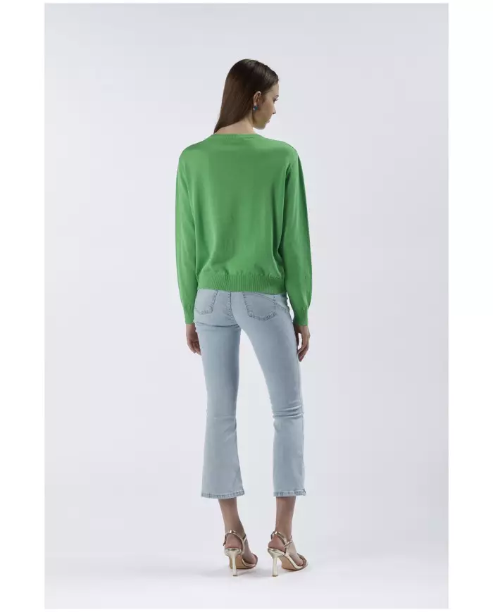 CafèNoir Maglia Girocollo Verde - Glamour Calzature