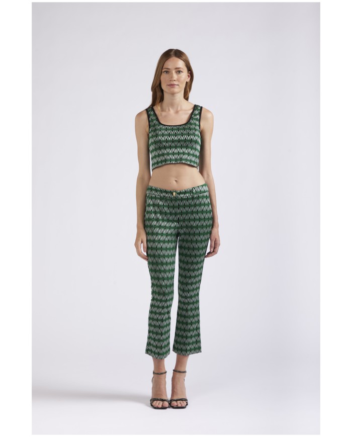 CafèNoir Top Corto Verde - Glamour Calzature