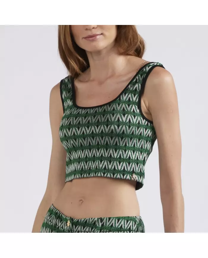 CafèNoir Top Corto Verde - Glamour Calzature