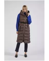 CafèNoir PIUMINO SMANICATO CON CINTURA ELASTICA.ESPRESSO T.Moro - G...