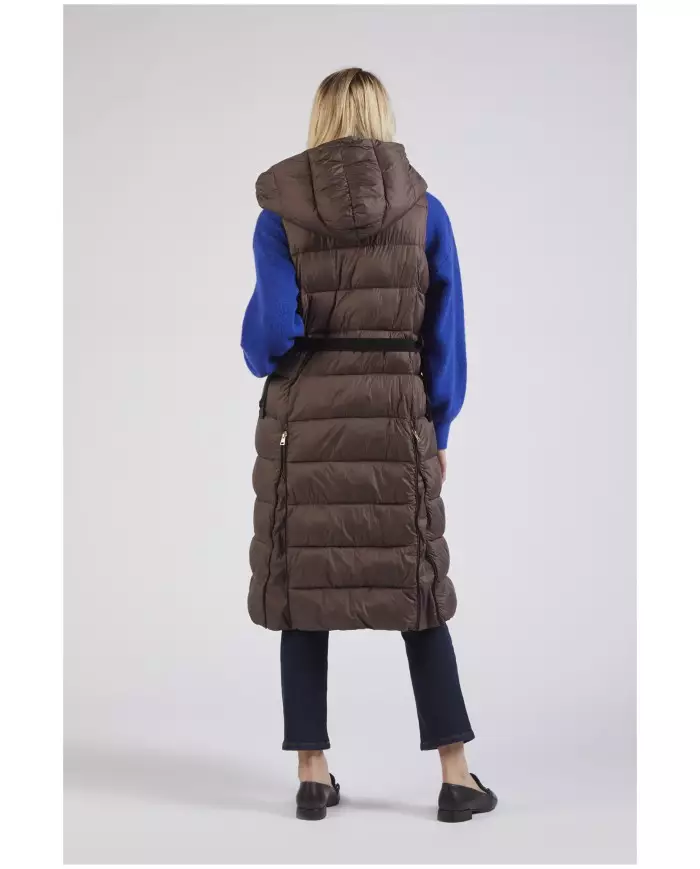 CafèNoir PIUMINO SMANICATO CON CINTURA ELASTICA.ESPRESSO T.Moro - G...