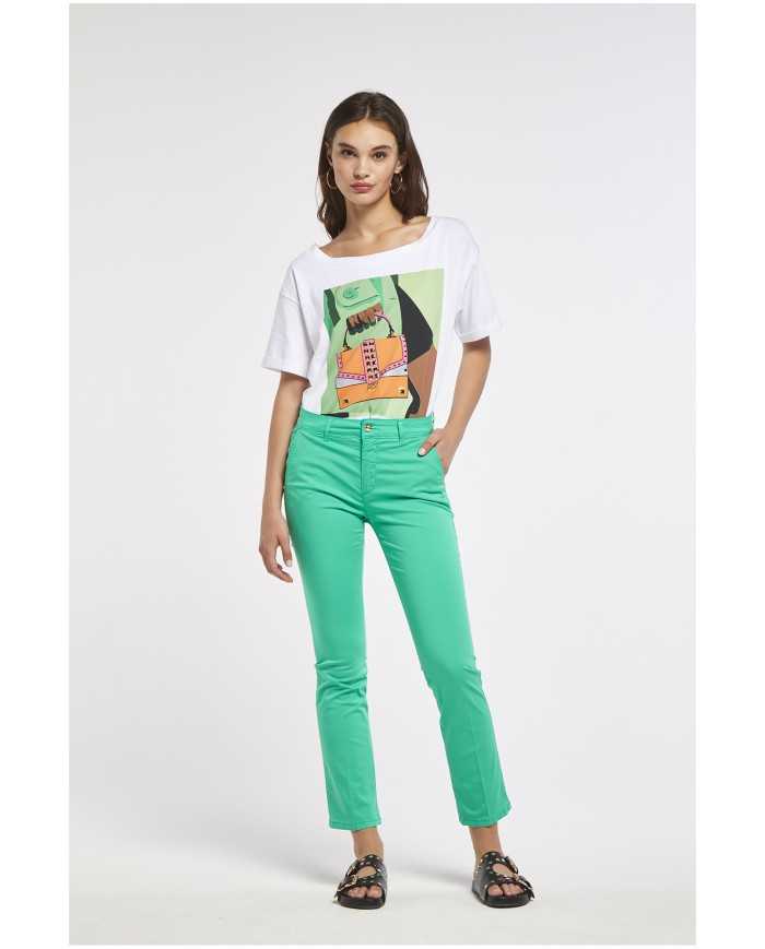 CafèNoir Pantalone Verde - Glamour Calzature