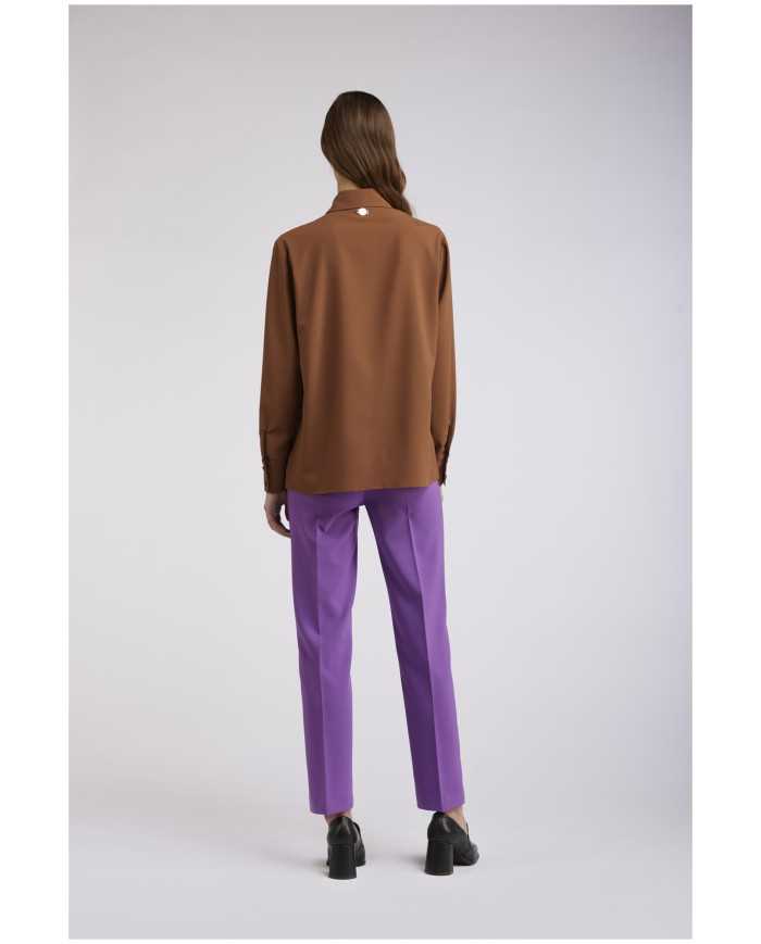 CafèNoir Pantalone Viola - Glamour Calzature