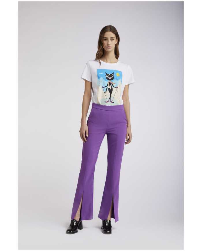 CafèNoir Pantalone Viola - Glamour Calzature