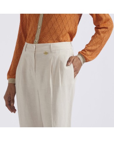 CafèNoir Pantalone Beige - Glamour Calzature CafèNoir Pantalone Beige - Glamour Calzature