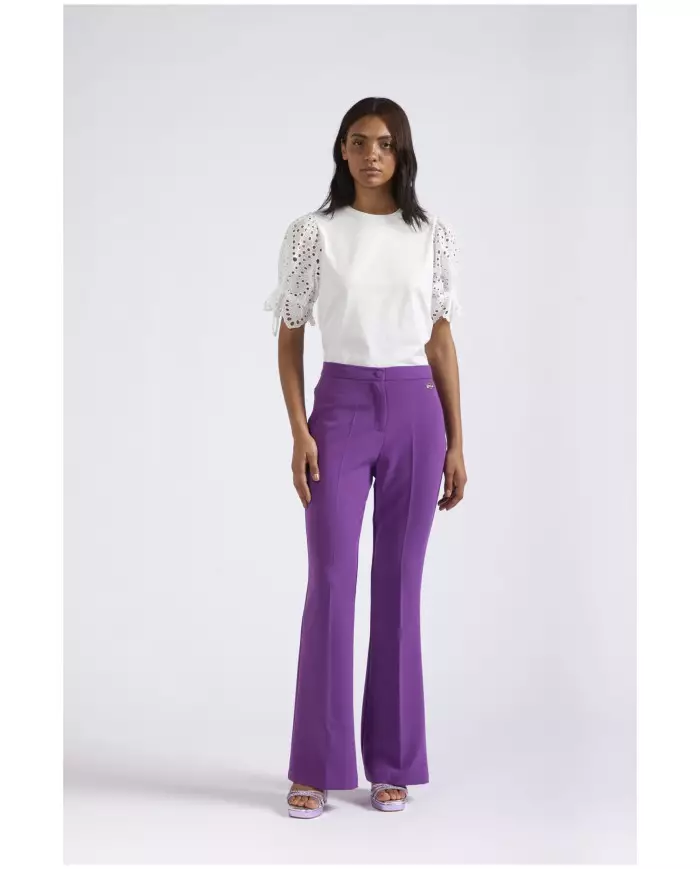CafèNoir Pantalone Viola - Glamour Calzature