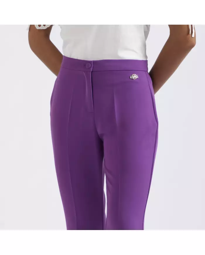 CafèNoir Pantalone Viola - Glamour Calzature