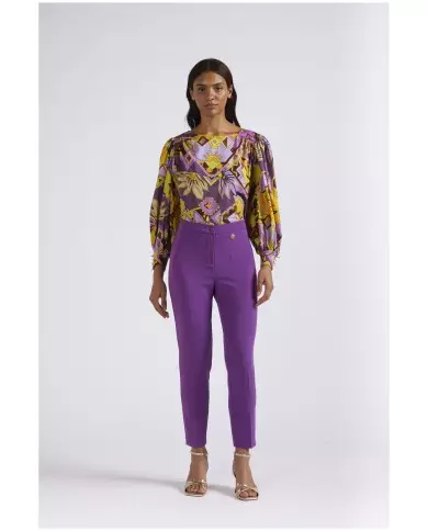 CafèNoir Pantalone Viola - Glamour Calzature
