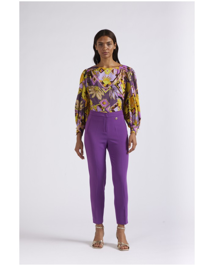 CafèNoir Pantalone Viola - Glamour Calzature