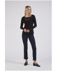 CafèNoir T-Shirt gioiello Nero - Glamour Calzature CafèNoir T-Shirt gioiello Nero - Glamour Calzature