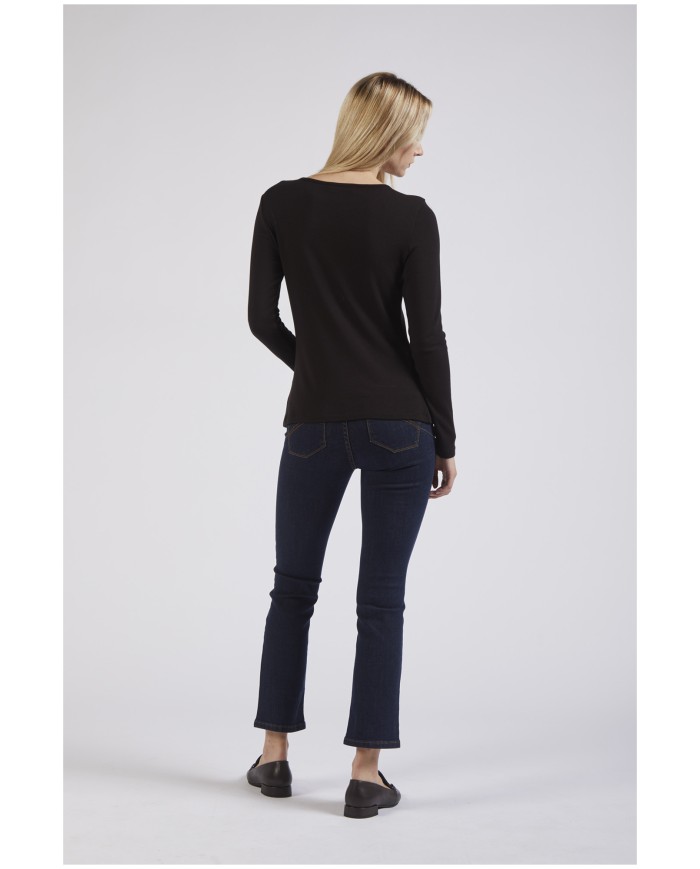 CafèNoir T-Shirt gioiello Nero - Glamour Calzature CafèNoir T-Shirt gioiello Nero - Glamour Calzature