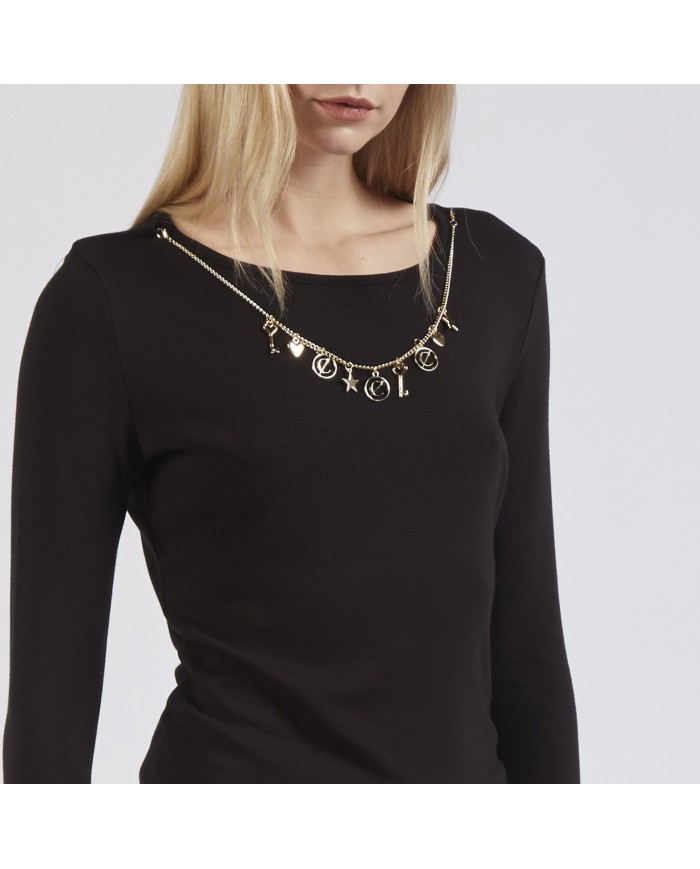 CafèNoir T-Shirt gioiello Nero - Glamour Calzature CafèNoir T-Shirt gioiello Nero - Glamour Calzature