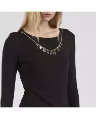 CafèNoir T-Shirt gioiello Nero - Glamour Calzature